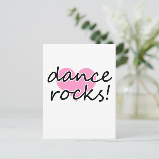Dance Rocks. Briefkaart (Staand voorkant)