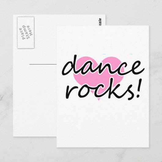 Dance Rocks. Briefkaart (Voorkant / Achterkant)