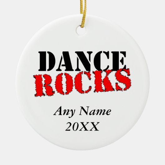 Dance Rocks Keramisch Ornament (Voorkant)