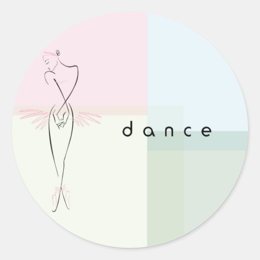 Dance Ronde Sticker (Voorkant)