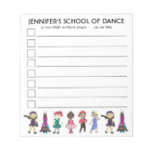 Dance School Studio Ballet Tap Jazz Acro Lyrical Notitieblok (Voorkant)