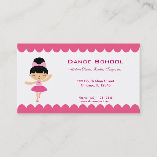 Dance School Visitekaartje (Voorkant)