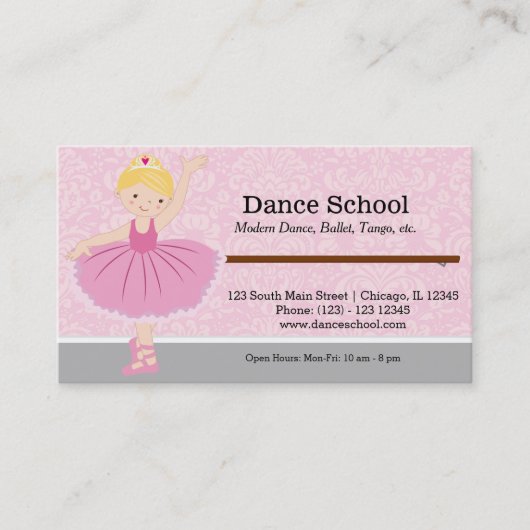 Dance School Visitekaartje (Voorkant)