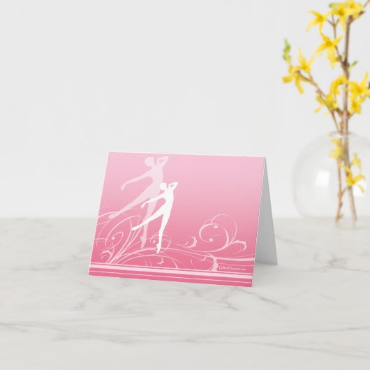 Dance Scroll Note Card (aanpasbaar) Kaart (Gele Bloem)