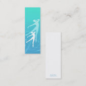 Dance Scrolls Bladwijzer/Visitekaartjes Mini Visitekaartje (Voorkant / Achterkant)