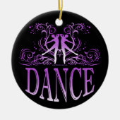 Dance Scrolls Porcelain Ornament (paars) (Voorkant)