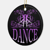Dance Scrolls Porcelain Ornament (paars) (Links)
