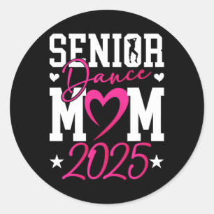 Dance Senior Mom 2025 Trots Dansen Senior Mama 20 Ronde Sticker