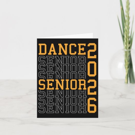 Dance Senior Night Dance Senior 2026 Afstuderen 18 Kaart (Voorkant)