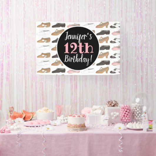 Dance Shoes Ballet Tap Jazz Lyrical Verjaardagsfee Spandoek (Feest)