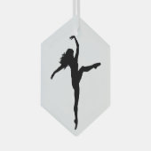 Dance Silhouette Ballet Glas Ornament (Voorkant Rechts)