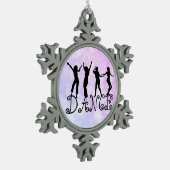 Dance Silhouette Dancers Bokeh Tin Sneeuwvlok Ornament (Links)