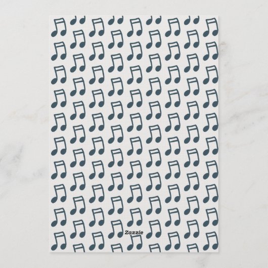 Dance sing and play kids birthday kaart (Achterkant)