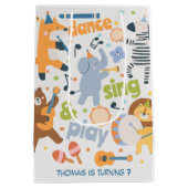 Dance sing and play kids birthday medium cadeauzakje (Achterkant)