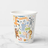Dance sing and play kids birthday papieren bekers (Voorkant)