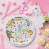 Dance sing and play kids birthday papieren bordje (Feest)