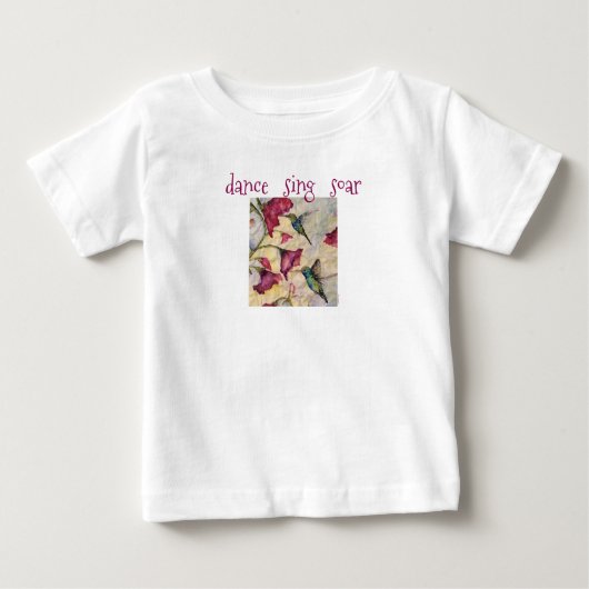 Dance Sing Hummingbird Art Baby Girl Tutu (Voorkant)