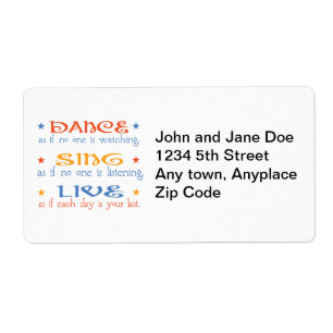 Dance Sing Live Etiket