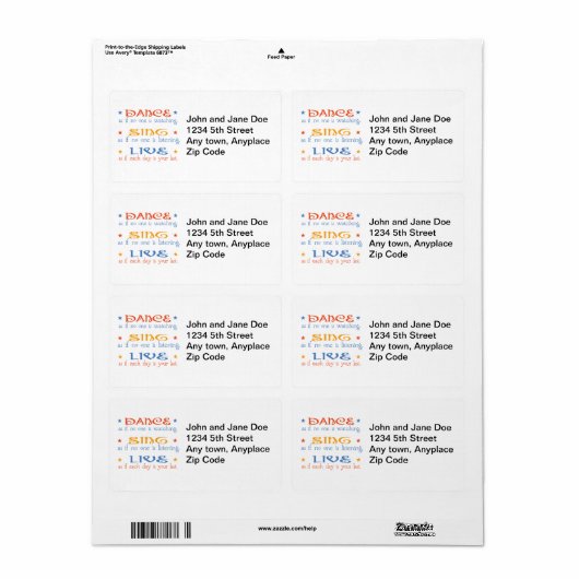 Dance Sing Live Etiket (Full Sheet)