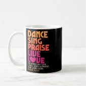 Dance Sing Phoogtij Live Love Dansend Christelijke Koffiemok (Links)