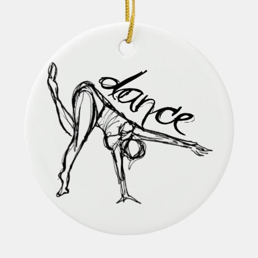 Dance Sketch Keramisch Ornament (Voorkant)