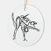 Dance Sketch Keramisch Ornament (Links)