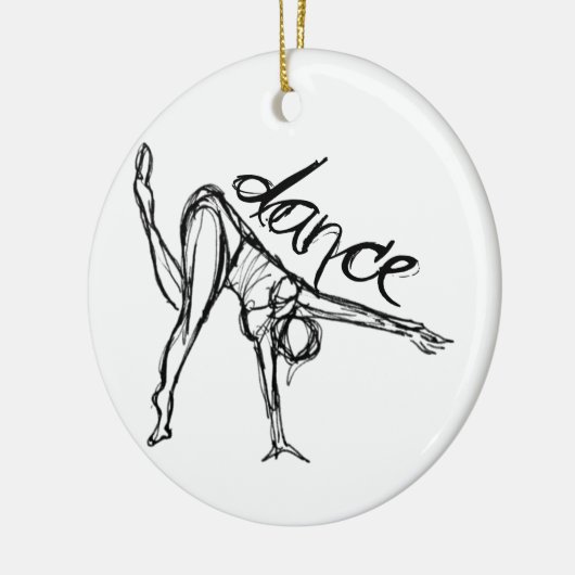 Dance Sketch Keramisch Ornament (Links)
