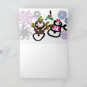 Dance Snowman and Snowwoman Kaart (Binnen)