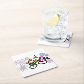 Dance Snowman and Snowwoman Kartonnen Onderzetters (Insitu)