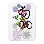 Dance Snowman and Snowwoman Magneet (Verticaal)