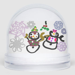 Dance Snowman and Snowwoman Sneeuwbol