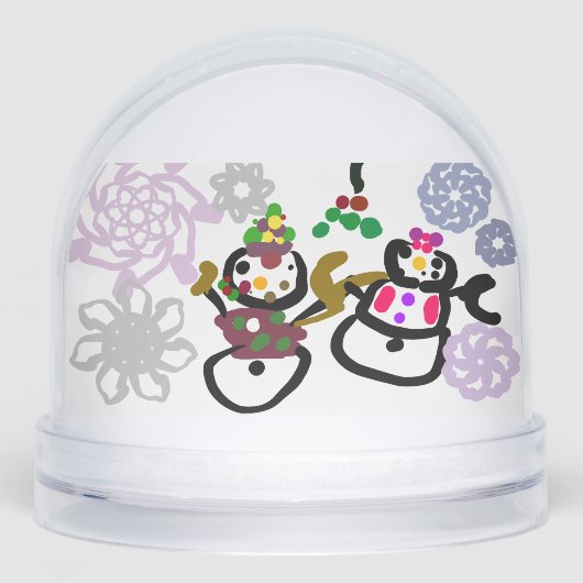 Dance Snowman and Snowwoman Sneeuwbol (Voorkant)