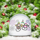 Dance Snowman and Snowwoman Sneeuwbol (Kerstmis)