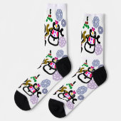 Dance Snowman and Snowwoman Sokken (Links)