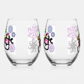 Dance Snowman and Snowwoman Wijnglas Zonder Voet (Links)