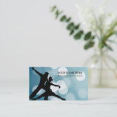 Dance Sport Instructor Business Card Template Visitekaartje (Staand voorkant)
