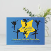 Dance Star Girl's Birthday Party Invitation Kaart (Staand voorkant)