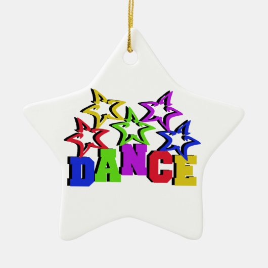 Dance Stars Keramisch Ornament (Voorkant)