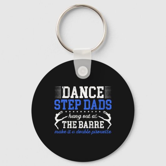Dance Step-Dad Funny Dancing Stepdad van een danse Sleutelhanger (Voorkant)
