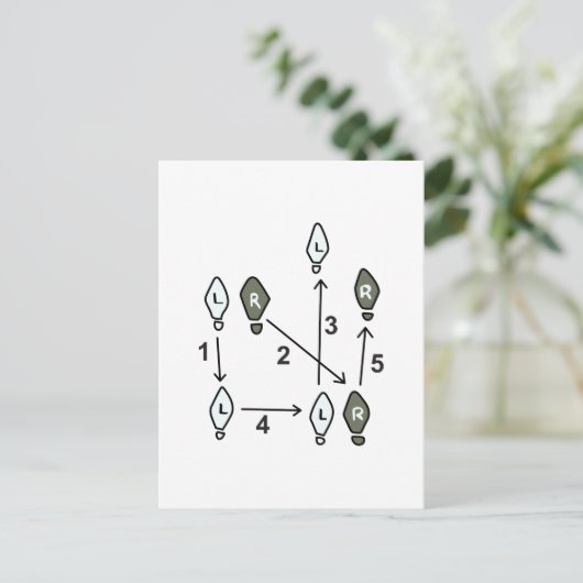 DANCE STEP DIAGRAM BRIEFKAART (Staand voorkant)