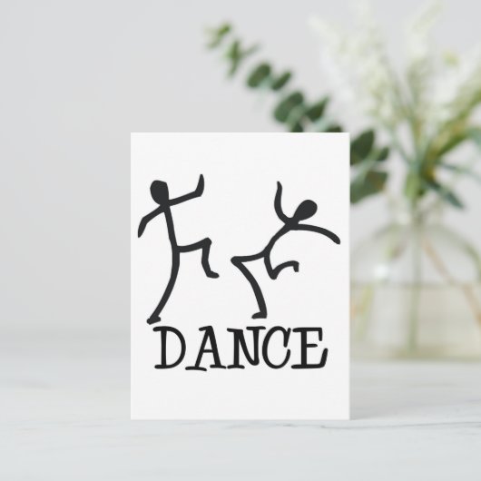 Dance Stick Figures Briefkaart (Staand voorkant)