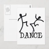 Dance Stick Figures Briefkaart (Voorkant / Achterkant)