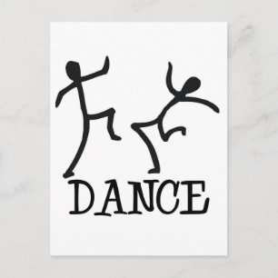 Dance Stick Figures Briefkaart