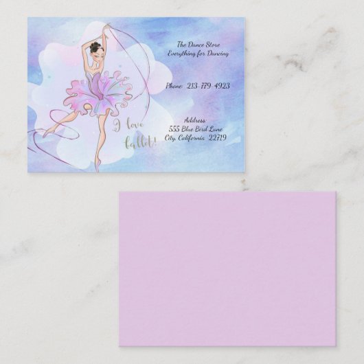 Dance Store Visitekaartje (Voorkant / Achterkant)