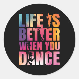Dance Street Dance Breakdance Ronde Sticker