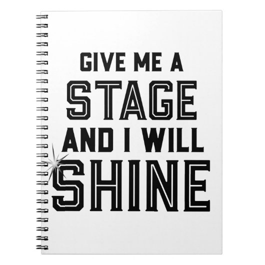 Dance Student Theater Gift geeft me een podium Notitieboek (Voorkant)