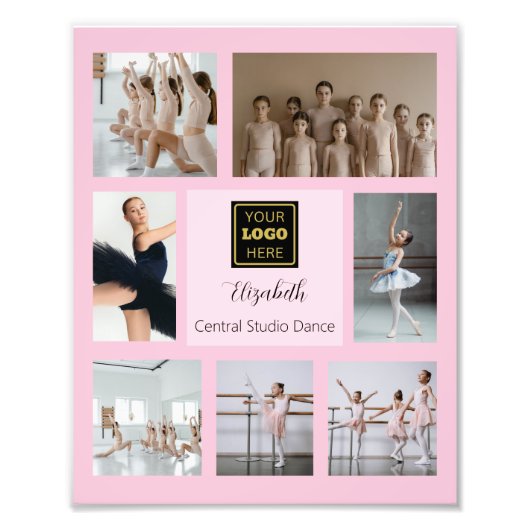 Dance Studio Ballet Collage Foto Afdruk (Voorkant)