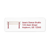 Dance Studio Class Ballet Ballerina Dancer Barre Etiket (Voorkant)