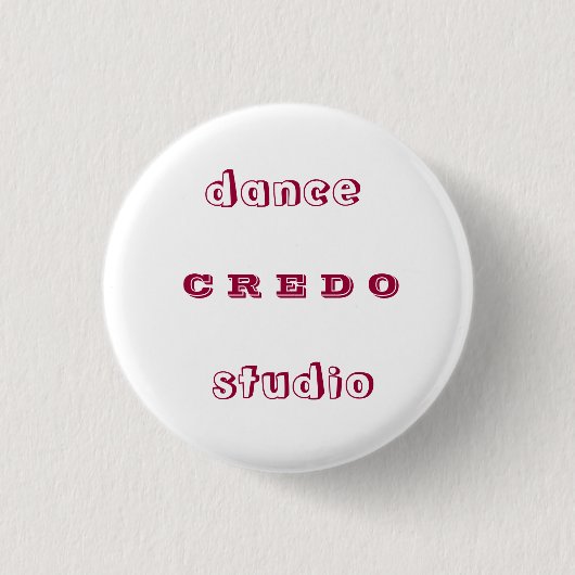 Dance studio CREDO Ronde Button 3,2 Cm (Voorkant)