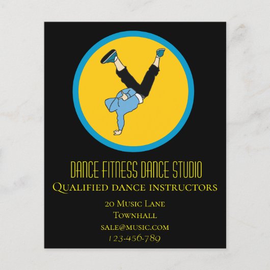 Dance studio hip hop dans les business flyer (Voorkant)